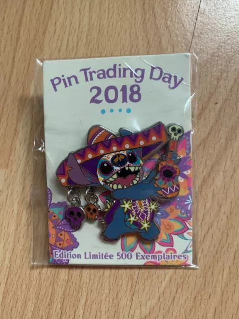 stitch dia de los muertos pin trading day 2018 paris dlp disneyland limited