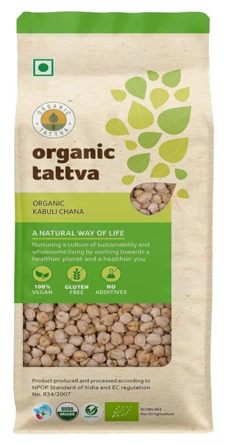 Organic Tattva Kabuli Chana, 1kg With Free Shipping