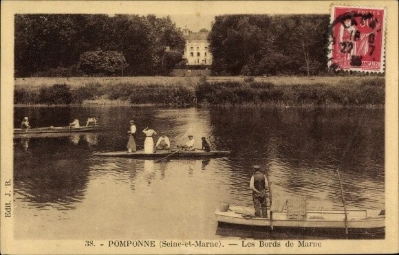 Ak Pomponne Seine et Marne, Les Bords de la Marne - 2688398