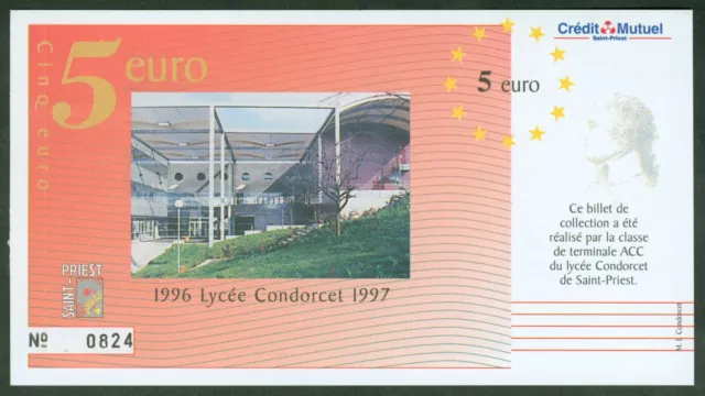 Billet De  5  Euro   Lycee Condorcet  St Ptiest 1997       N°18