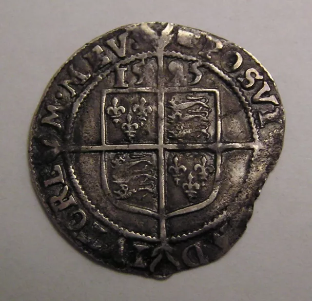 Great Britain Silver 6 pence 1595 Elizabeth I 2