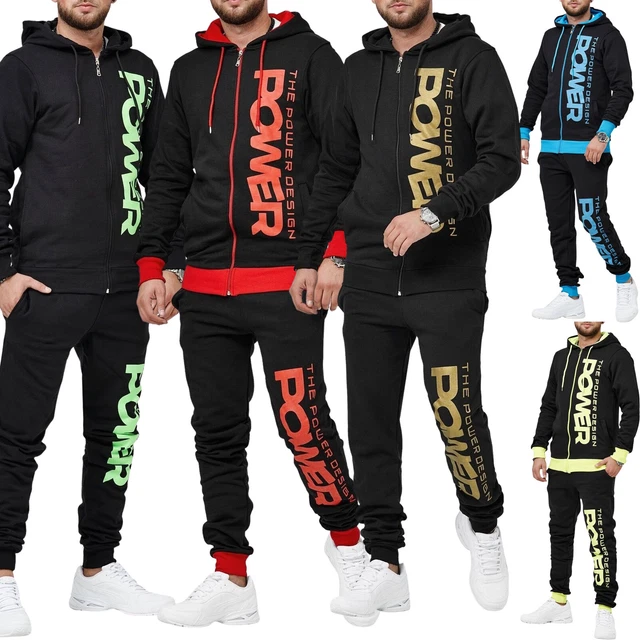 Code47 Uomo Tuta Jogging Allenamento Fitness Tuta Sportiva Jogger Sportivo Power