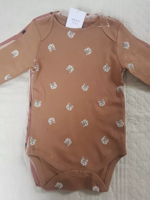 BNWT NEXT baby Boy 5 Pack Long Sleeve Bodysuits Size Age 18-24 Months 2