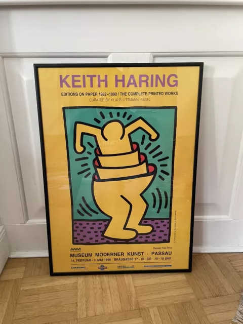 Original Keith Haring Art Gallery Poster Ausstellungsplakat Passau 1998