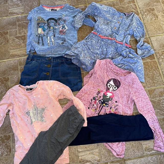 Girls Outfit Bundle 5-6 Years 4 Outfits Dress Tops Skirt Leggings Next George