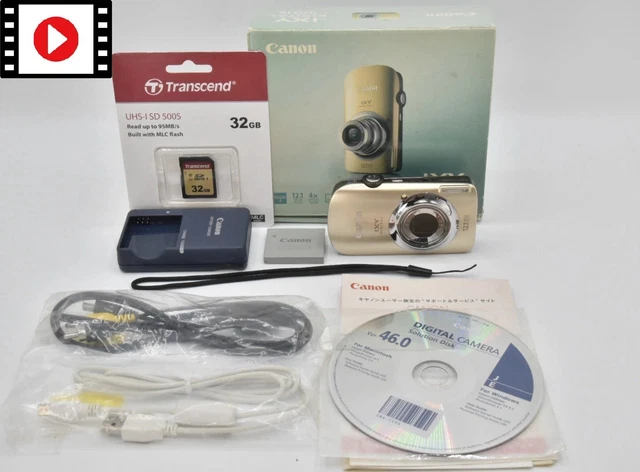CANON IXY DIGITAL 510 IS Gold | 12MP Compact Camera Japan | NEAR