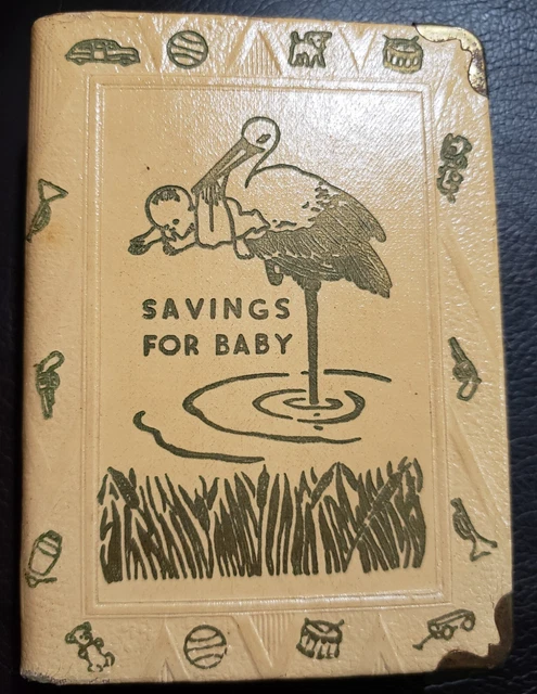 ZELL 'SAVINGS FOR Baby' Yellow Metal 'BOOK' Antique Still Coin