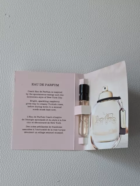 Coach New York Eau De Parfum 2ml Brand New Sample Size - Travel