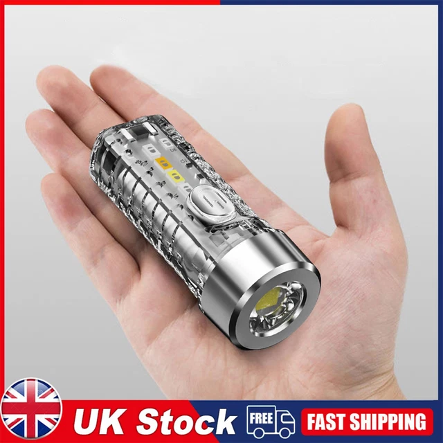 LED Flashlight USB Rechargeable Pocket Light Torch 3 Gears for Outdoor Emergency