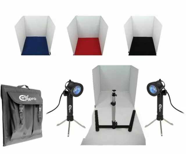 Ex-Pro 40cm 15" Camera Photo Studio Light Tent Kit Lighting Tripod Stand Softbox