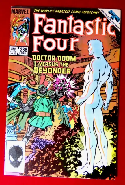 Fantastic Four #288 Marvel Comic Book, Secret Wars II, The Beyonder, Dr. Doom.