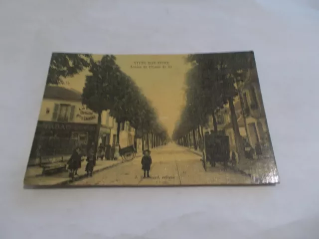 Cpa  94 Vitry Sur Seine Val De Marne Avenue Du Chemin De Fer Animees Tabac
