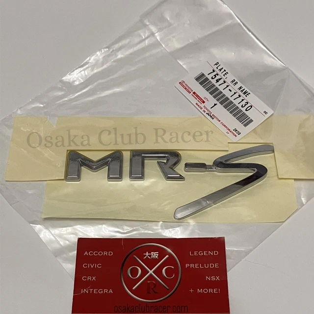 New Genuine OEM Toyota MR-S Rear Emblem Badge 00-05 MR2 Spyder SW30 01 02 03 04 3