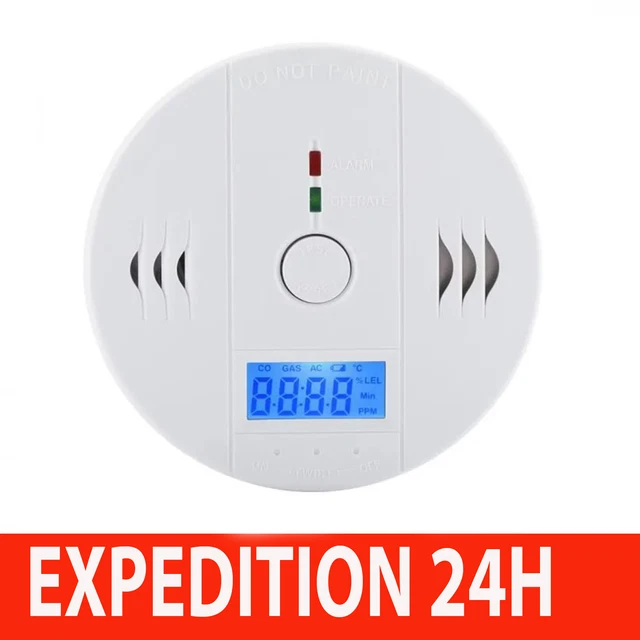 Détecteur Monoxyde De Carbone Portable Aicevoos AS-E10 - Alarme Visuelle/Sonore, Écran LCD, 0-2000PPM | Pour Maison, Voiture, Camping