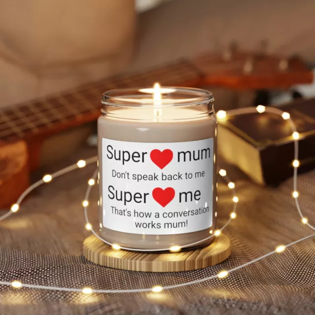 Super Mum and Super Me funny Scented Candle - The Perfect Mother's Day Gift! :-)