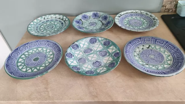 LOT  DE 6 ASSIETTE CREUSE  en céramique ROBERT PICAULT de Vallauris