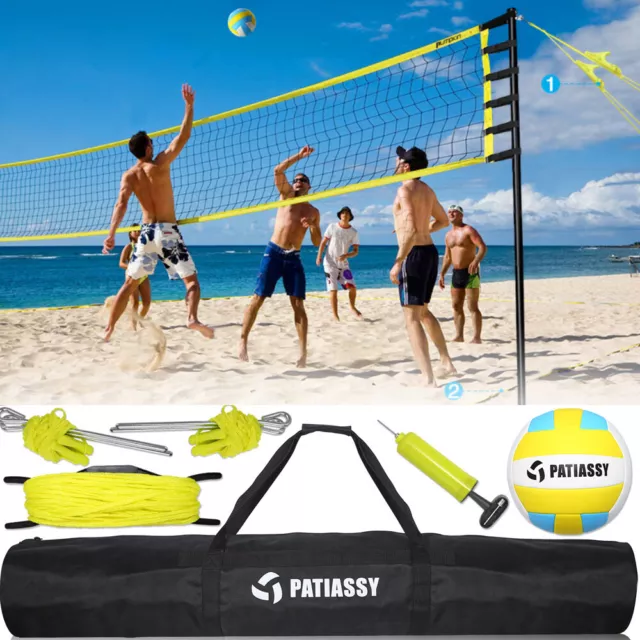 32x3FT Beach Volleyball Net Professional Team Sports Heavy Duty Set With Bag