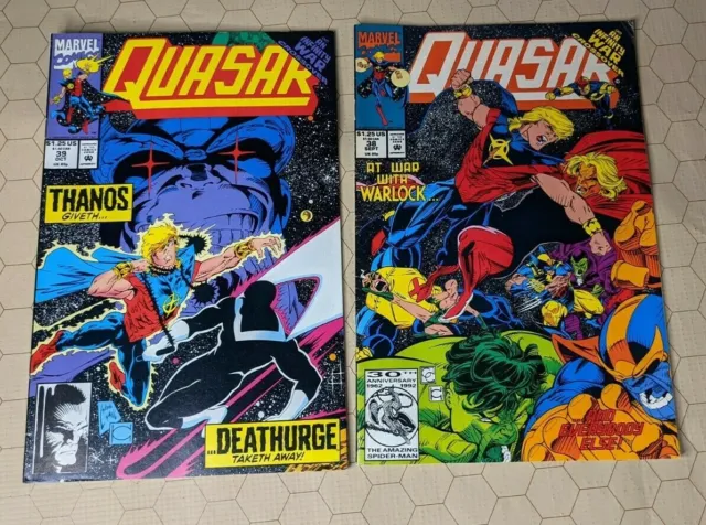 Marvel Comic - Quasar - Issues #38 Sept & #39 Oct - Infinity War Crossover