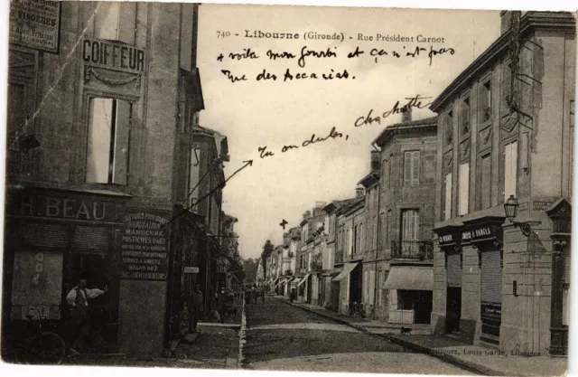 CPA LIBOURNE-Rue President Carnot (176621)