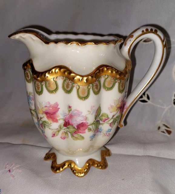Superbe Pot A Lait Ancien En Porcelaine De Limoges Haviland
