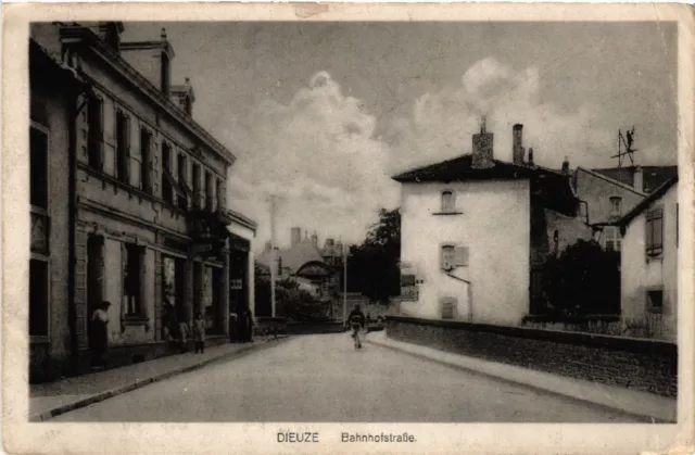 CPA AK DIEUZE - DUSS i. L. - Rue de la Gare - Bahnhofstrasse (387855)