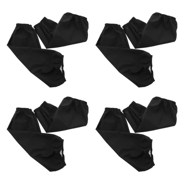 4 pares de guantes de plástico desechables con mangas impermeables a prueba de aceite Pe