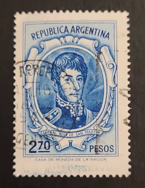 Republica  ARGENTINA  stamp 270 Pesos Jose De San Martin