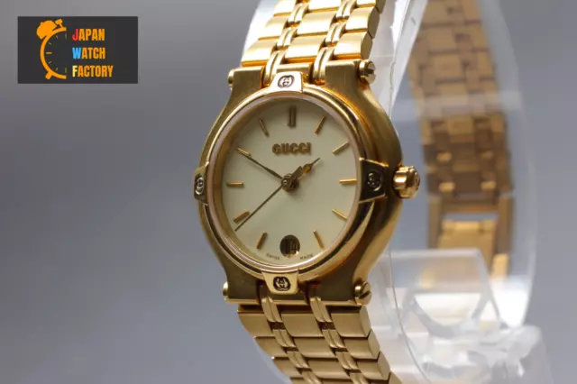 [Mint] Vintage GUCCI 9200L Gold Dial Women's Quartz Watch