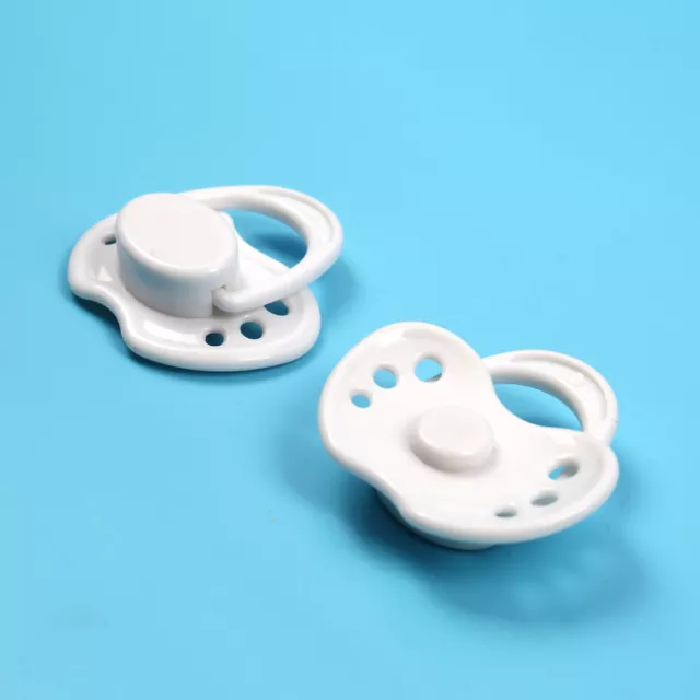 2PC White Magnetic Pacifiers Dummy Pacifier Magnet for Reborn Baby Dolls Supply