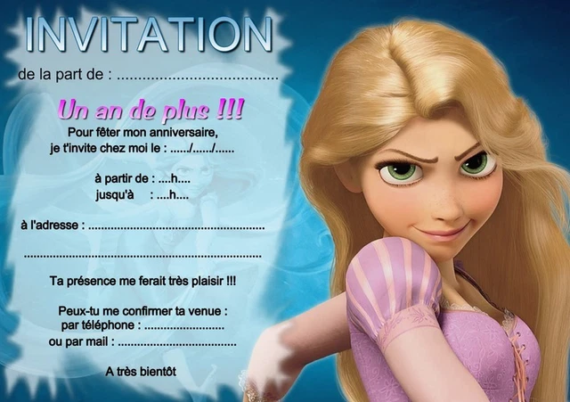 Carte Anniversaire 3 Ans Raiponce