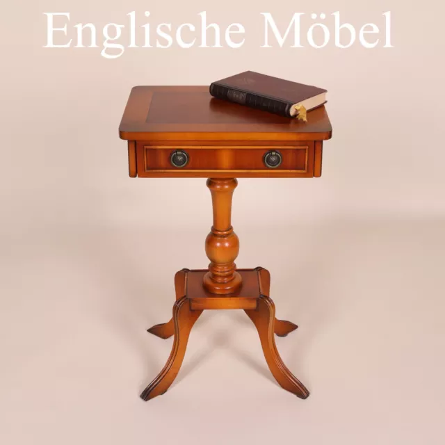 Englische Möbel Regency Stilmöbel EibeTisch Beistelltisch Lampentisch 1/2