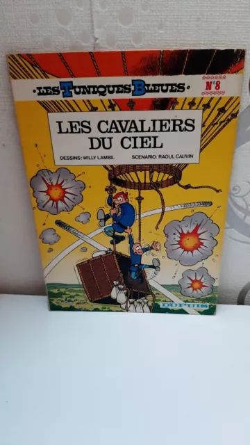 Les Tuniques Bleues Tome 8 Les Cavaliers Du Ciel Eo Lambil & Cauvin 1976 Dupuis