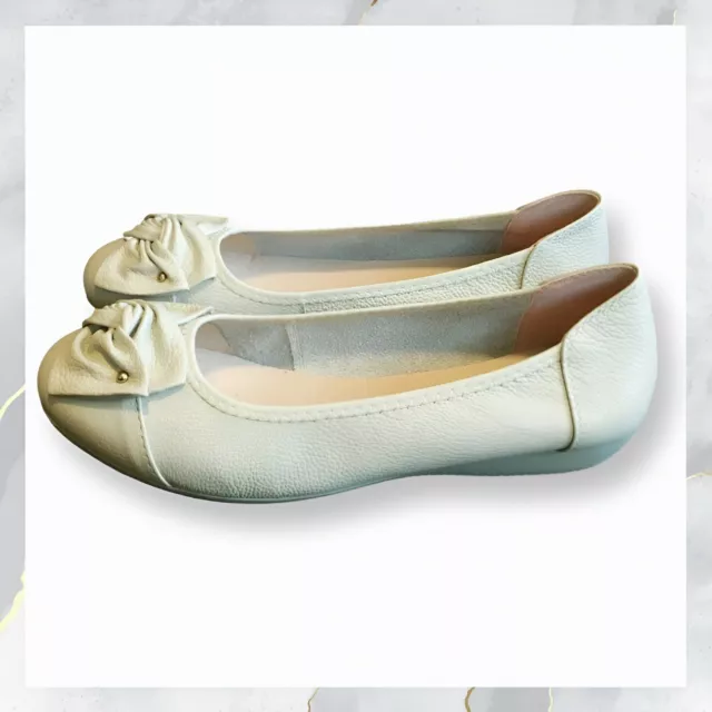 New! VENUS CELIA Bow Ballet Flats BEIGE Womens SIZE 9 Casual Slip On Shoes