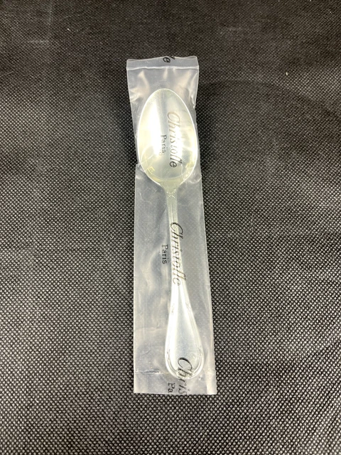 11 Cuillères à soupe CHRISTOFLE modèle ALBI métal argenté 20 cm + boîte