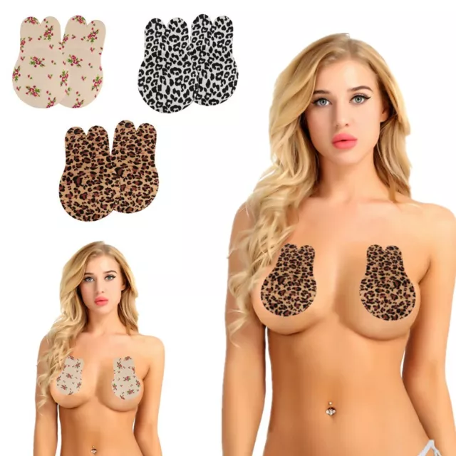 2Pcs Womens Invisible Push Up Bra Nipple Covers Breast Lifts Tape Strapless Sexy