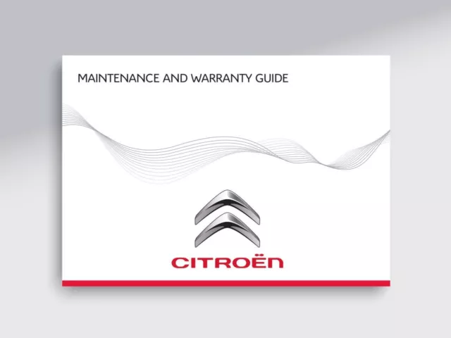 Citroen C4 Service History Book Blank For All Models