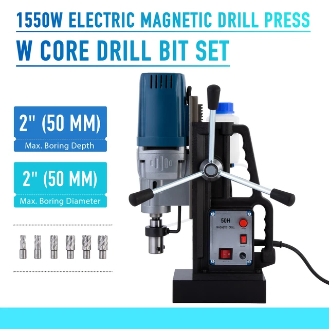 Advanced and Efficient Magnetic Drill 1550W 3500lbf/15500N 6 Bits 500RPM