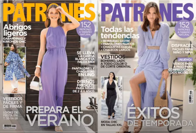 PATRONES N 456 and N 454 Revista Magazine Lot of 2 Magazines