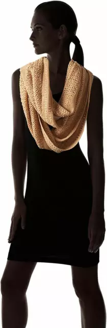 $138 Collection Eighteen Women'S Brown Cross Stitch Chunky-Knit Infinity Scarf 2