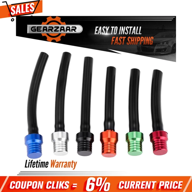 (6) MOTORCYCLE GAS CAP VENT Tank Fuel Air Breather Valve Hose Tube Dirt