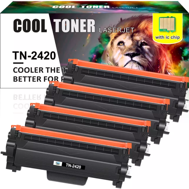 4 Toner TN-2420 TN2410 Compatible with Brother MFC-L2710DN MFC-L2710DW HLL2350DW