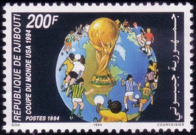 Djibouti Dschibuti 1994 Soccer World Cup, Football, MNH, Sc 731, Mi 601, Yv 719B