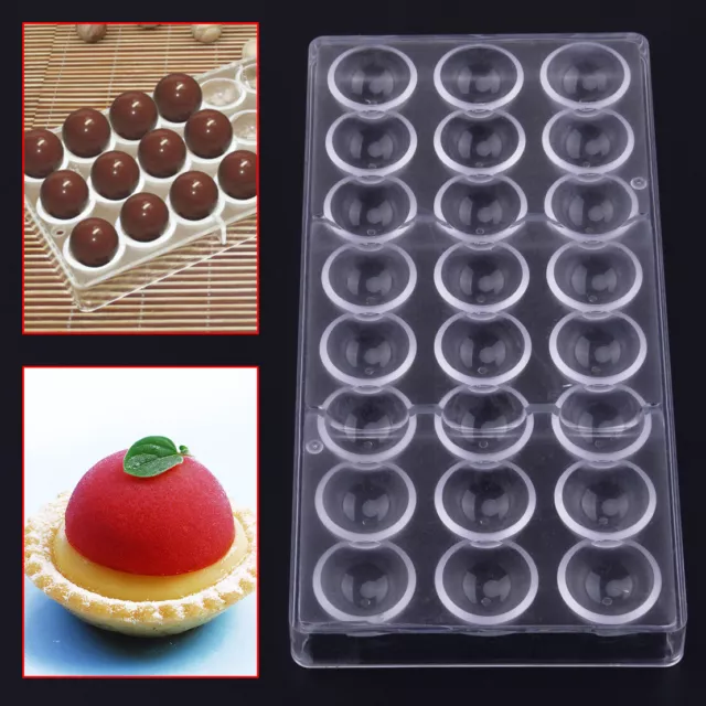 24 Half Ball Semi Sphere Candy Mold Mini Mould Fit For Hard Chocolate Making