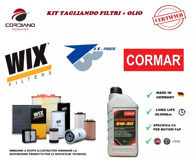 Kit Tagliando Completo Olio Filtri Alfa Romeo Giulietta 1.6 Jtd