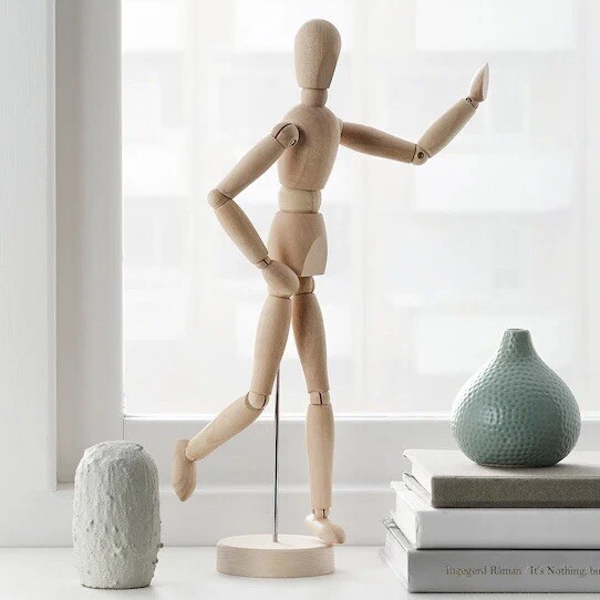 Ikea New Wooden Artists Dummy - 33Cm - Drawing Aid - Perfect Home/ Shelf Decor