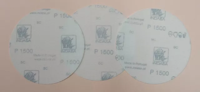 Lot De 3 Disques Film Abrasif Special Plexiglass Polycarbonate P1500 Diam 75