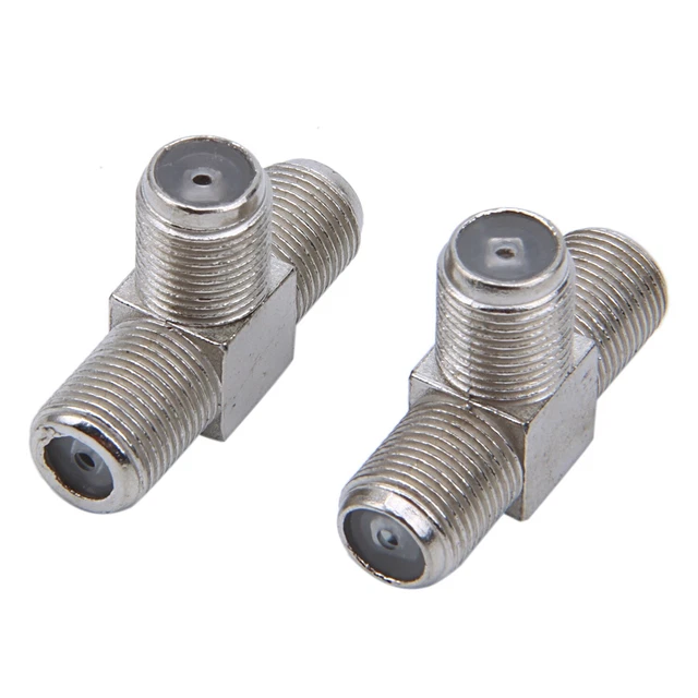 2 PCS 2-Way F-Type Combiner  Coaxial Connectors  Adapters Joiners N6C9C9