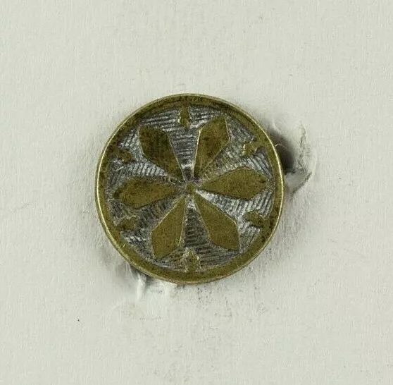 1820-30s Golden Age 1-Piece 6 Radial Points Design Button E3DT