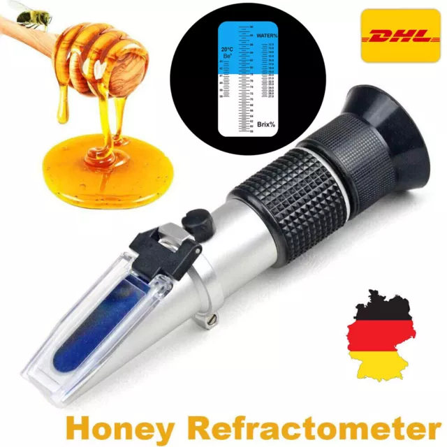 Refraktometer Honig Imker Wasser Zucker Gehalt, Brix: 58-90% Wasser: 12-27% 2024