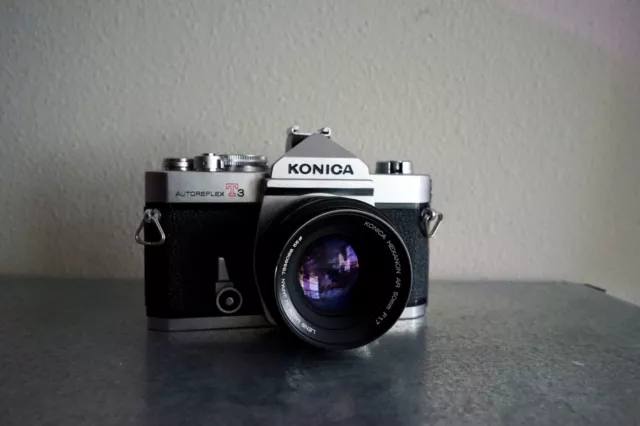 Konica Autoreflex T3 35mm SLR Camera with 50mm f1.7 Lens